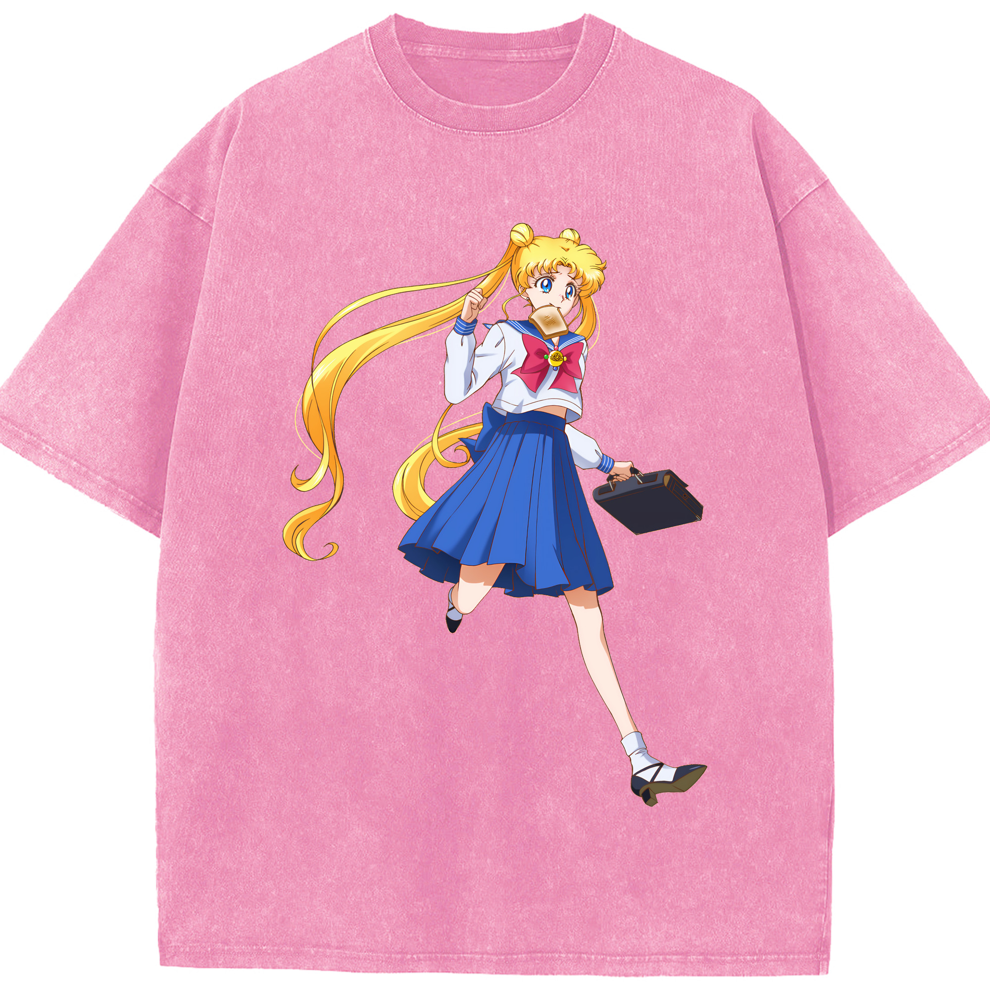 （画像用） 美少女戦士セーラームーン 愛野 美奈子 あいの みなこ Sailor Moon Aino Minako 綿100% ヴィンテージ風 半袖Tシャツ（フロントプリント）
